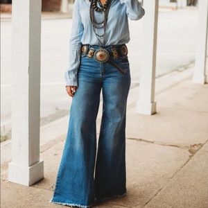 Super flare jeans light wash